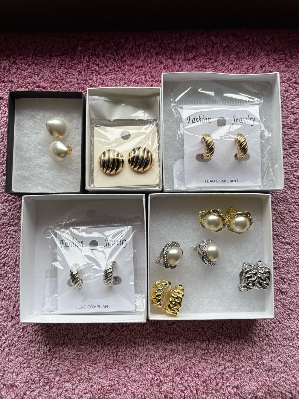 Lot of new clip on earrings